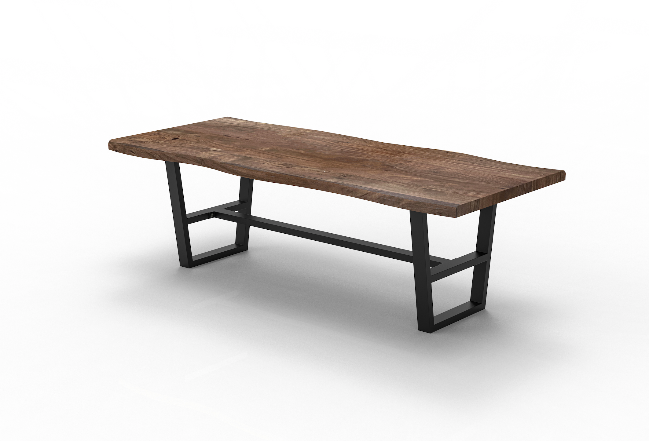 Malcolm Acacia 96" Live Edge Dining Table - Natural + Smoke