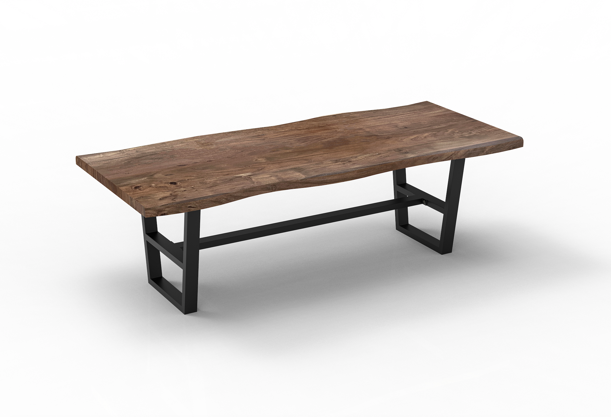 Malcolm Acacia 96" Live Edge Dining Table - Natural + Smoke