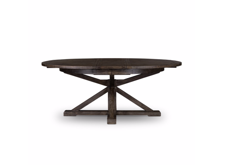 Celeste 63" - 79" Round Extension Dining Table - Black Olive - Classic Carolina Home