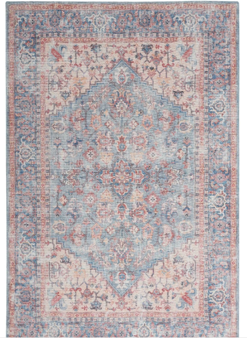 WCE - New Horizons Washable Area Rug - Blue/Multi