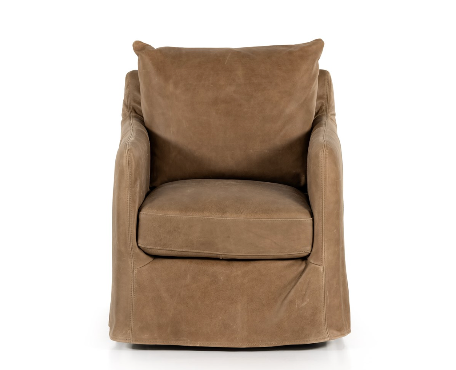 Bankside 27" Top Grain Leather Swivel Chair - Palermo Drift