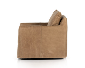 Bankside 27" Top Grain Leather Swivel Chair - Palermo Drift