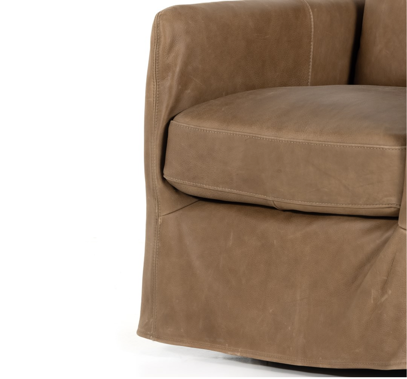 Bankside 27" Top Grain Leather Swivel Chair - Palermo Drift