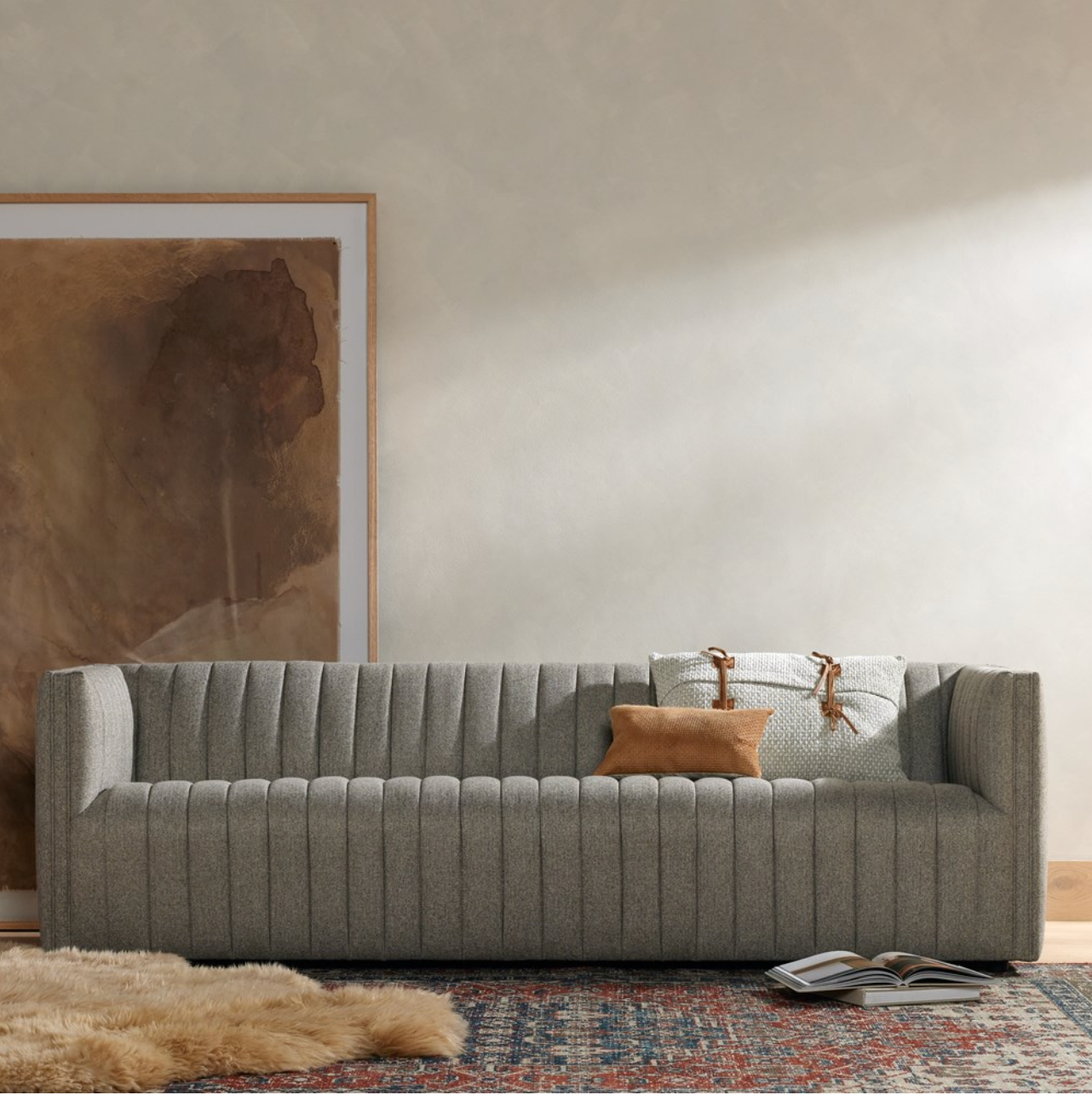 Augustus 88" Bench Seat Sofa - Natural