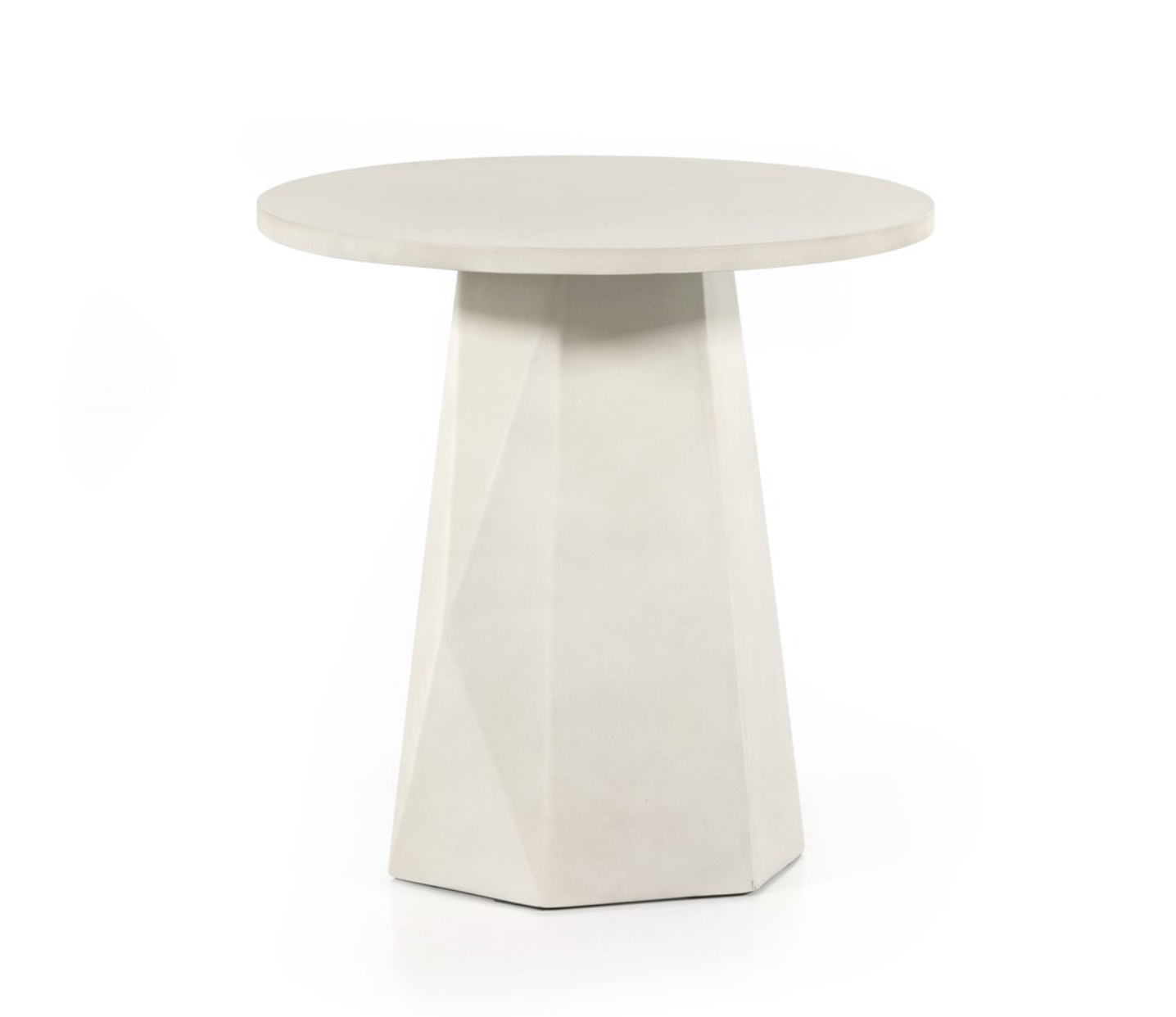Bowman 22" Outdoor End Table - White Concrete