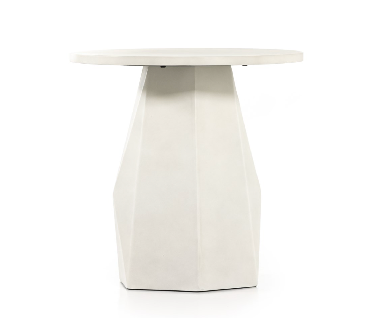 Bowman 22" Outdoor End Table - White Concrete