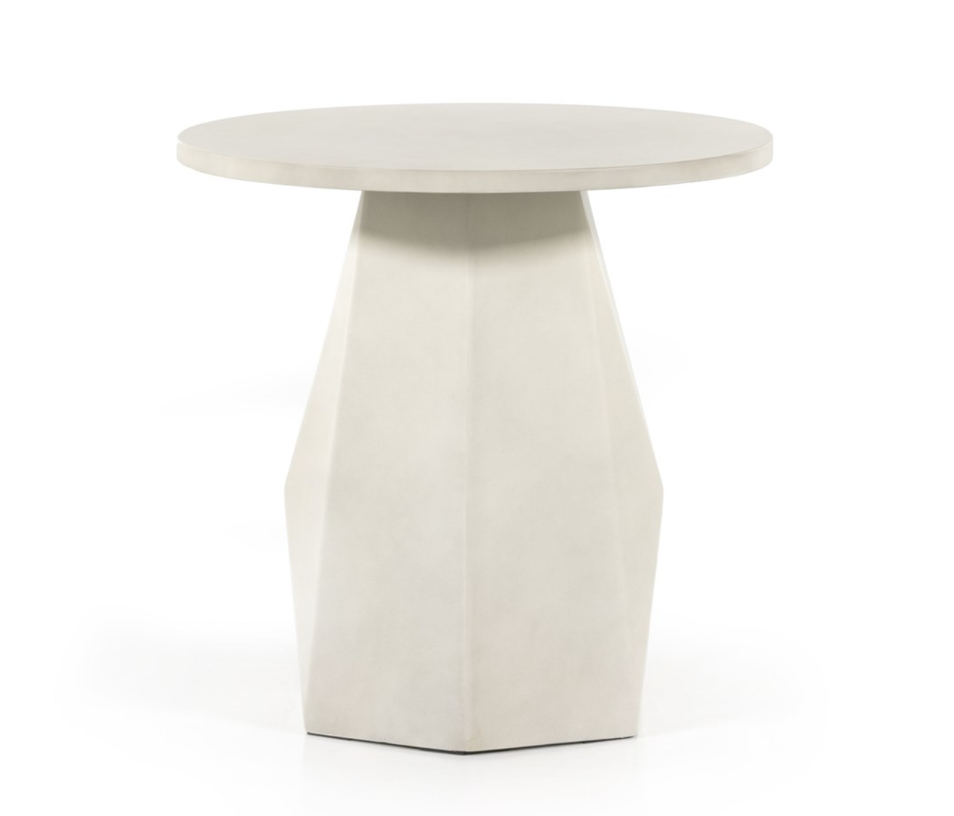 Bowman 22" Outdoor End Table - White Concrete