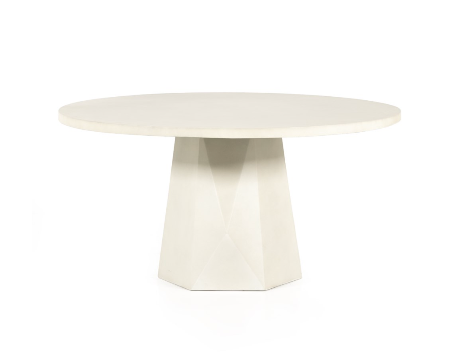 Bowman 60" Outdoor Dining Table - White Concrete