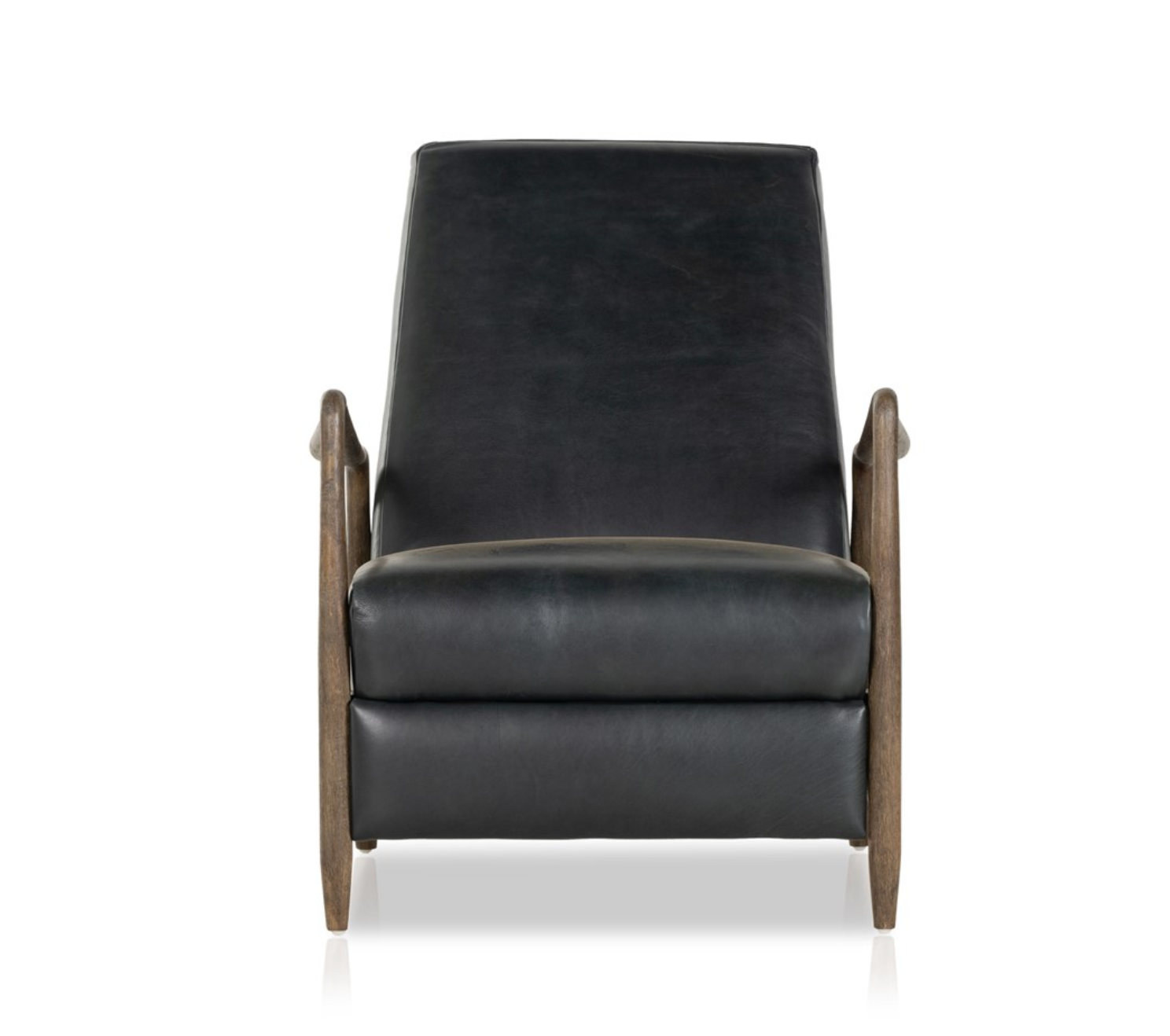 Brandon 29" Top Grain Leather Reclining Chair - Dakota Black