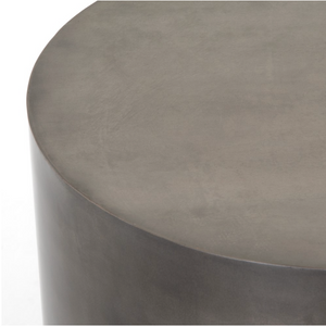 Cairo 18" Round End Table - Ombre Pewter