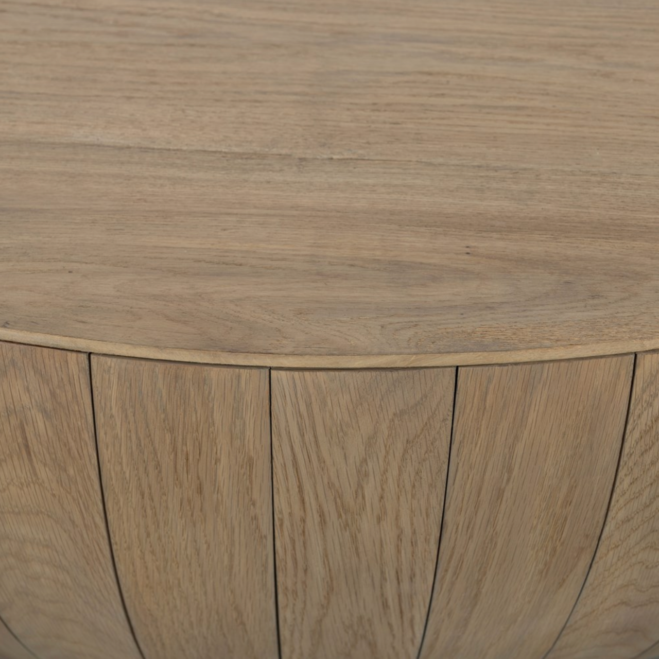 Cameron 48" Half-Sphere Oak Coffee Table - Natural