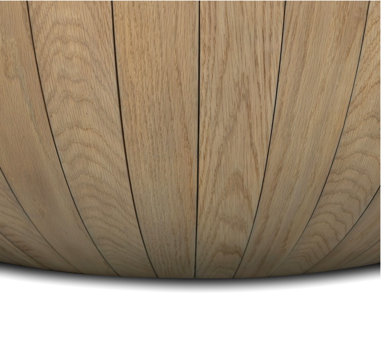 Cameron 48" Half-Sphere Oak Coffee Table - Natural