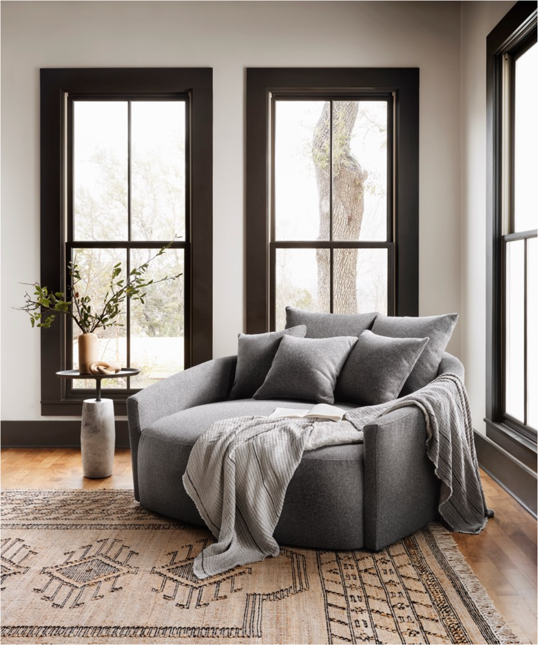 Clarissa 62" Media Lounger - Gibson Smoke