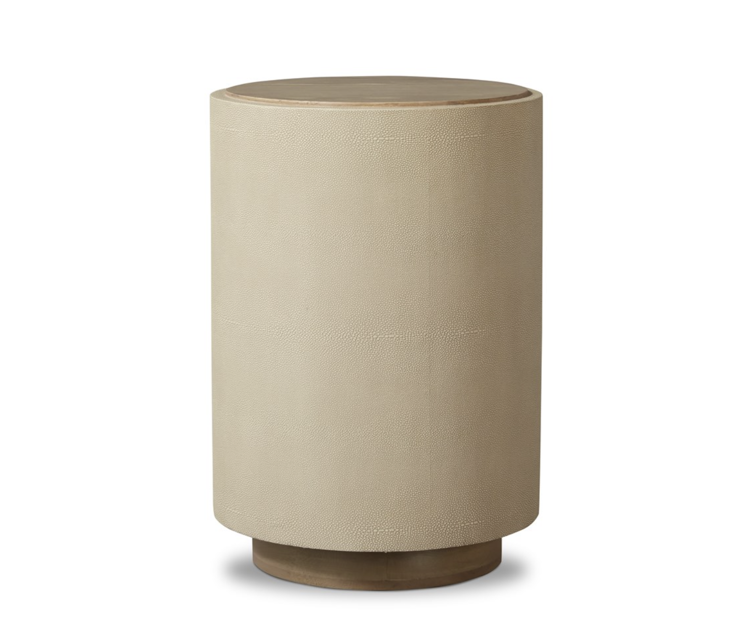 Crandall 17" Side Table - Light Cream Shagreen