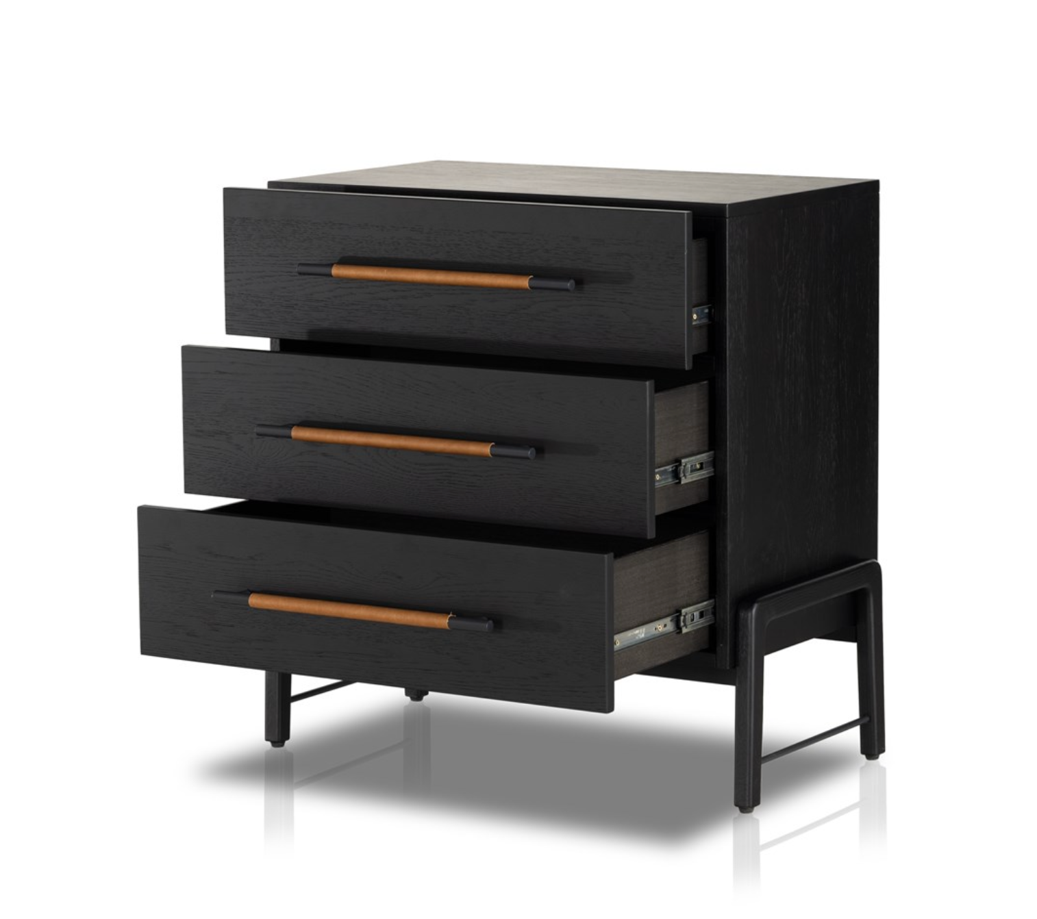 Dale 33" 3 Drawer Dresser - Ebony Oak
