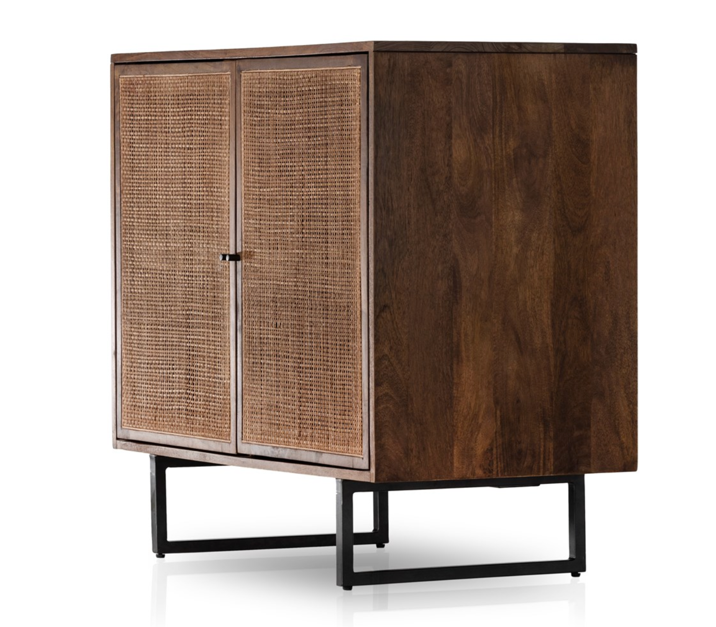 Dennen 35" Wood + Iron Cabinet - Brown Wash