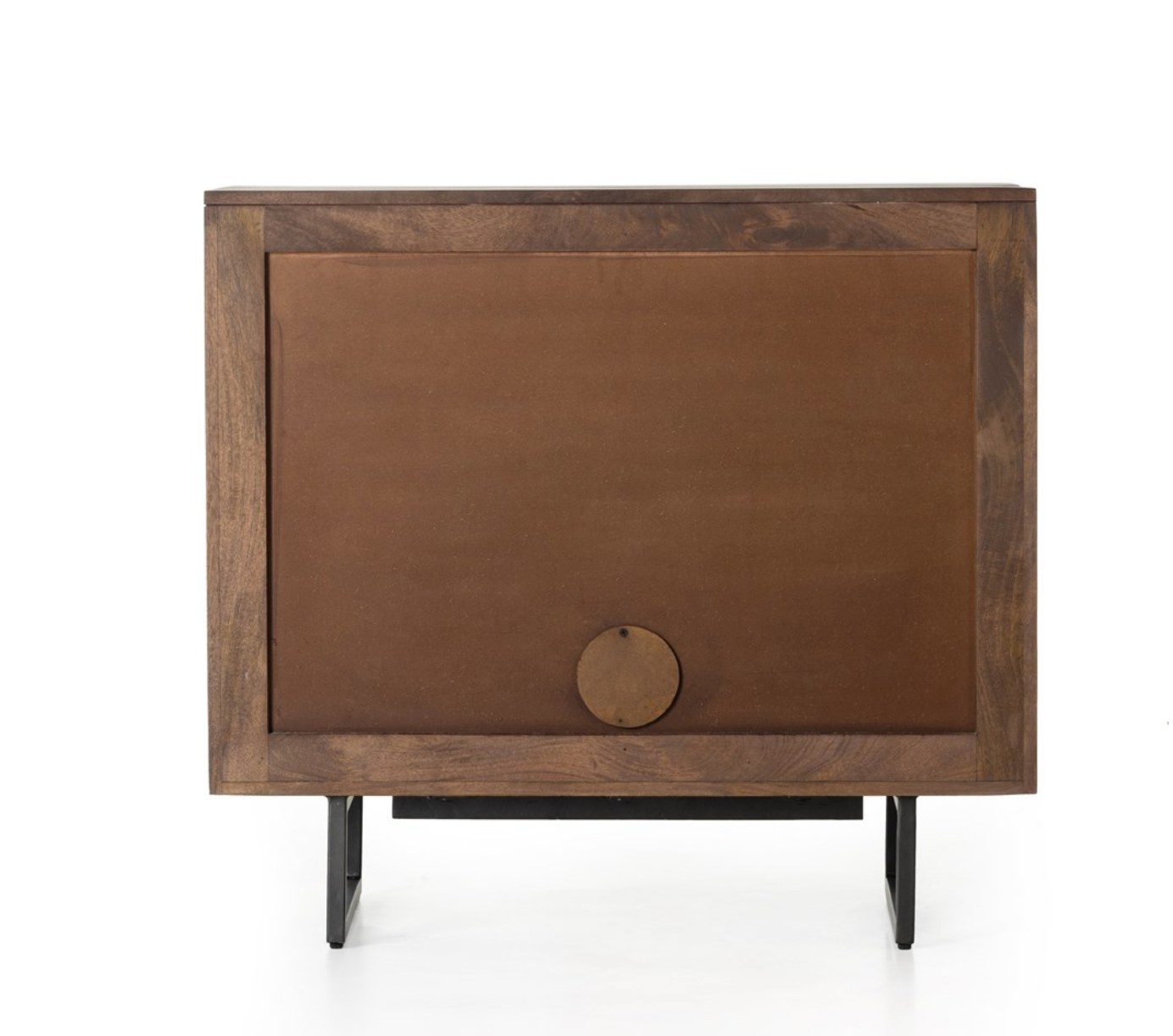 Dennen 35" Wood + Iron Cabinet - Brown Wash