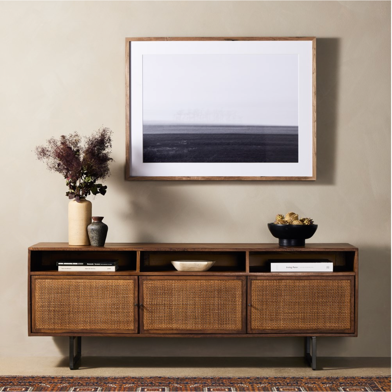 Dennen 65" Media Cabinet - Brown Wash
