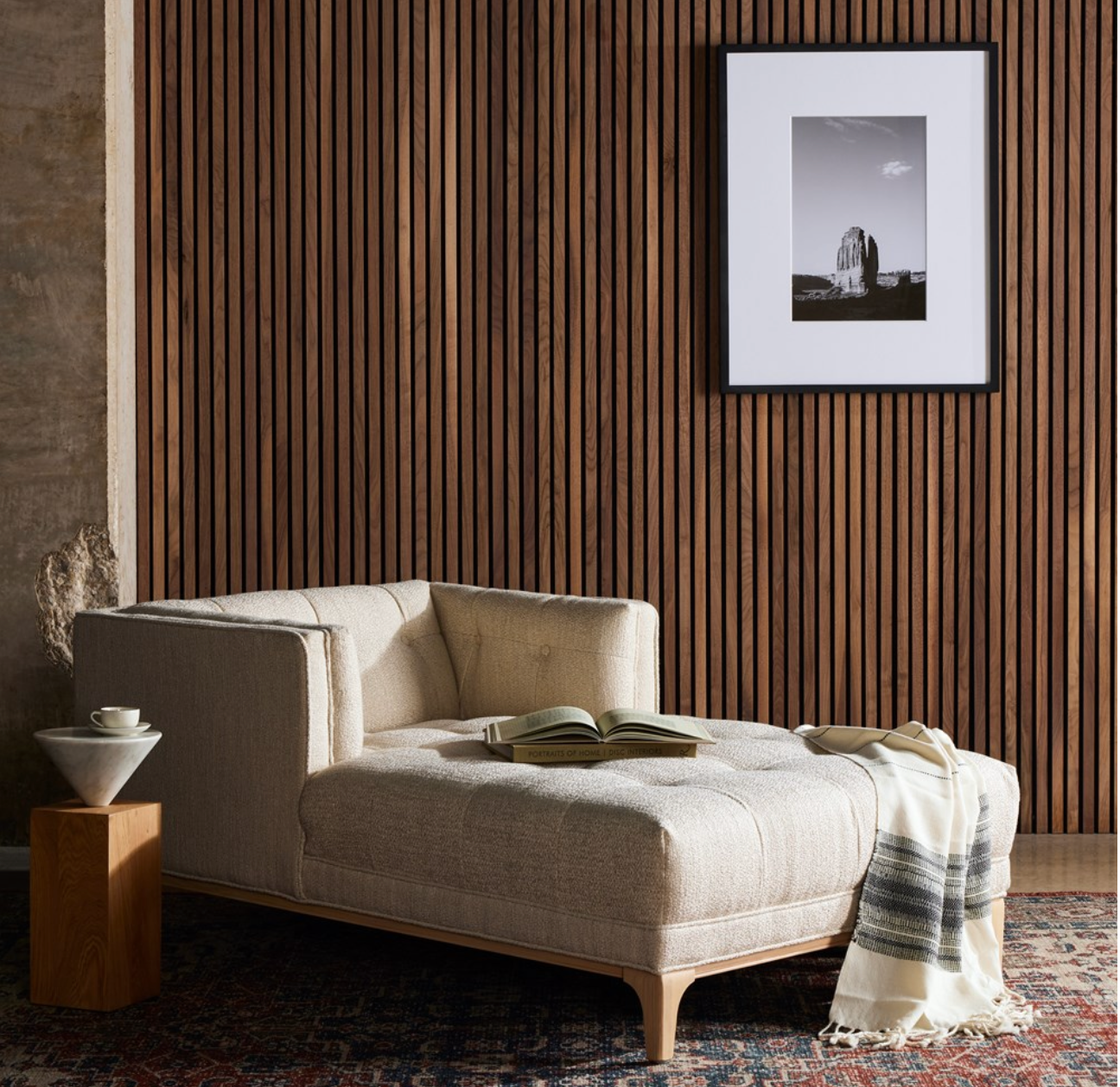 Dillon 38" Tufted Chaise - Kerby Taupe