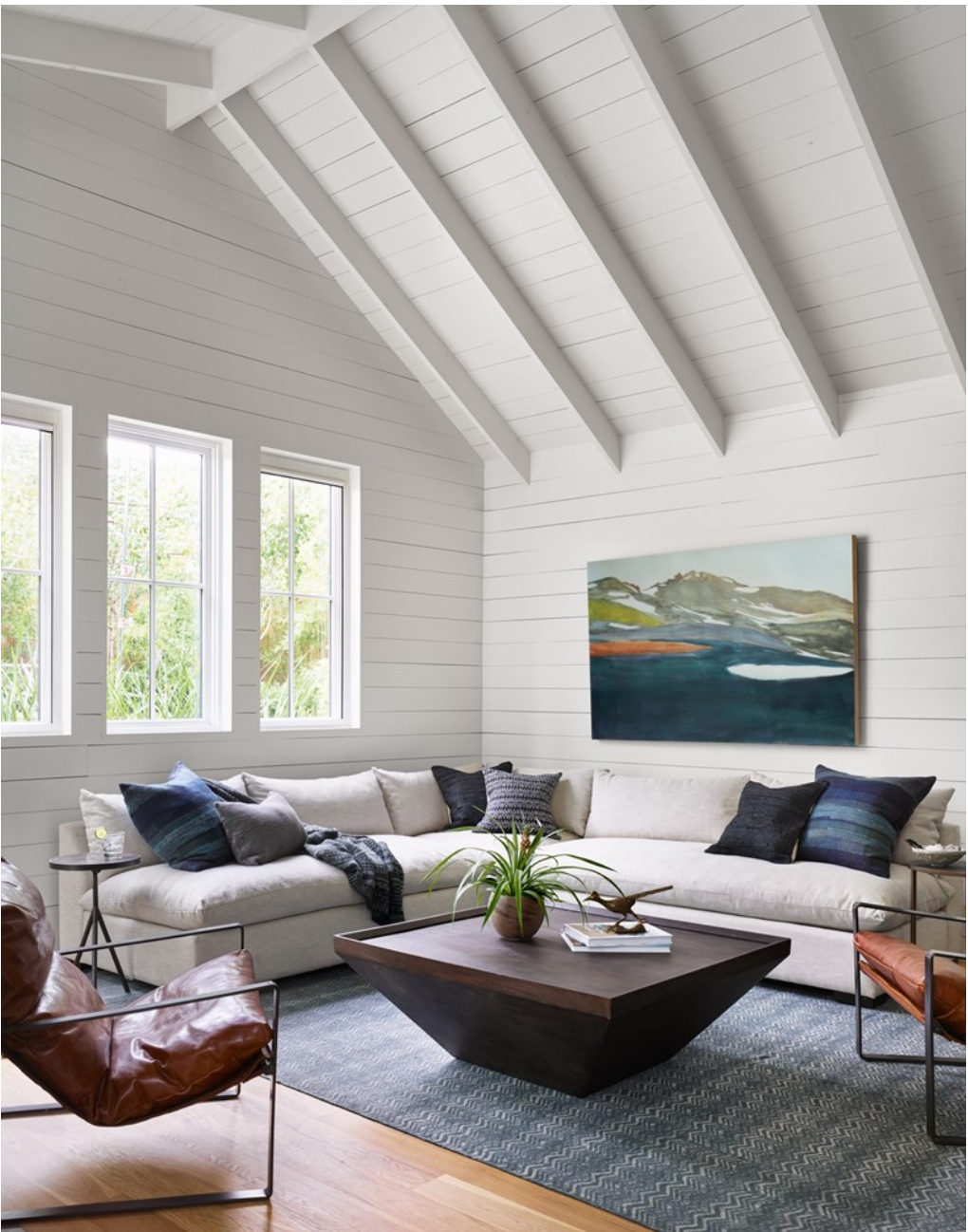 Emilio Top Grain Leather Sling Chair - Tobacco