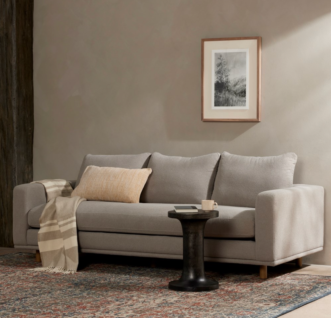 Dominica 85" Bench Seat Sofa - Cobblestone