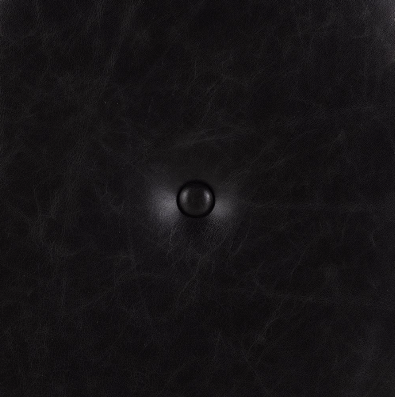 Edison 18" Top Grain Leather Small Ottoman - Sonoma Black + Iron