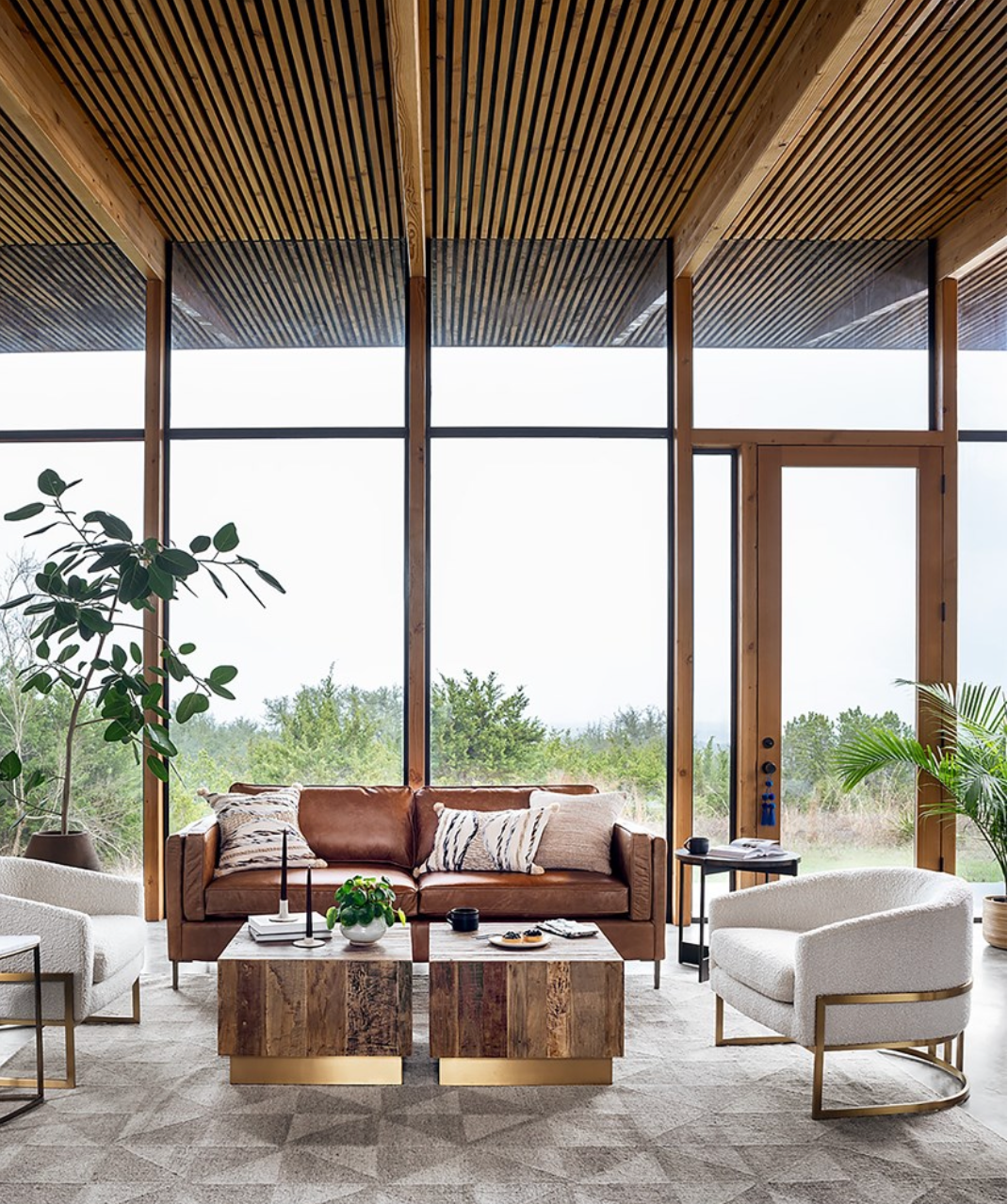 Emerson 84" Top Grain Leather Sofa - Butterscotch