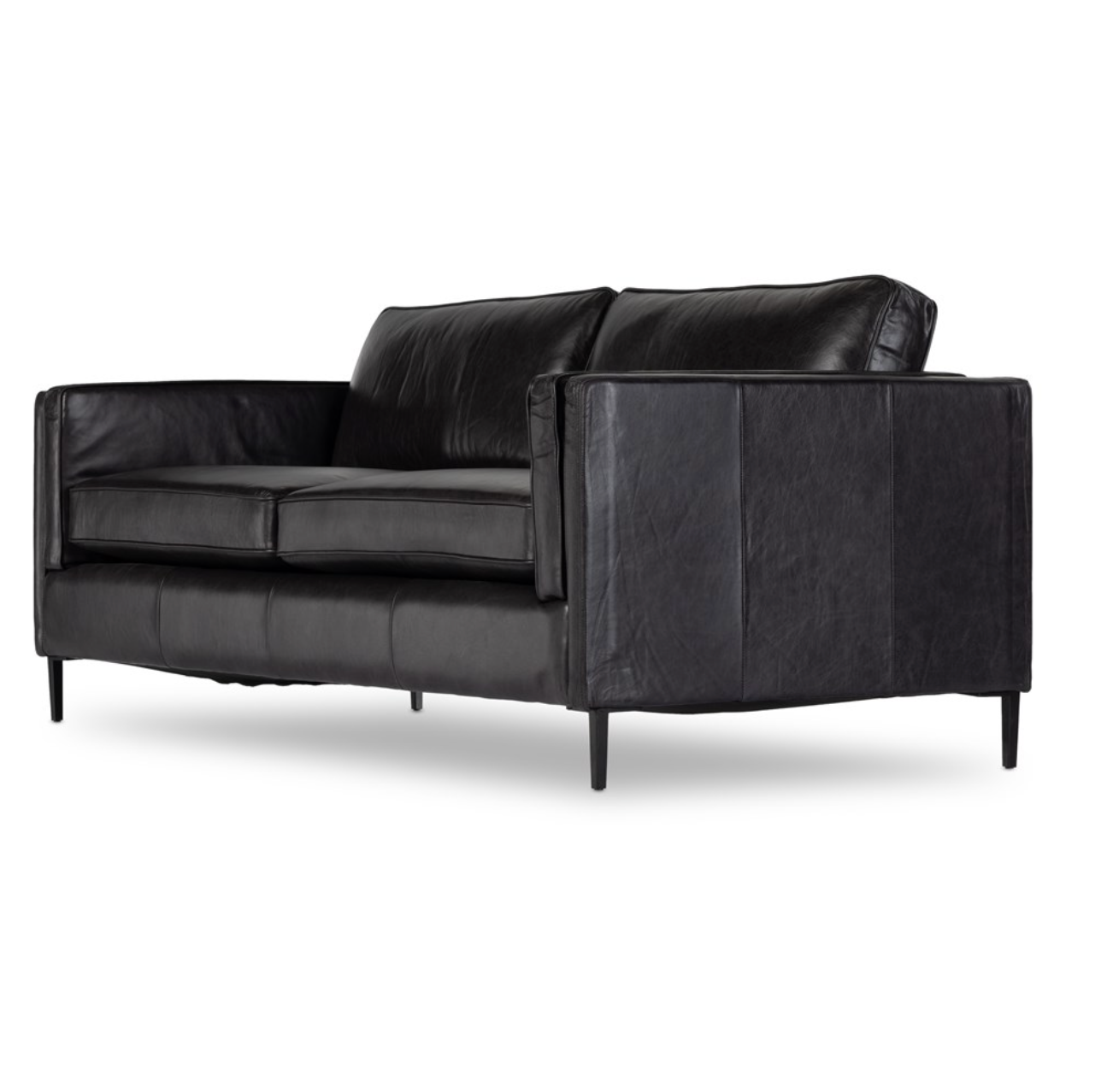 Emerson 84" Top Grain Leather Sofa - Sonoma Black