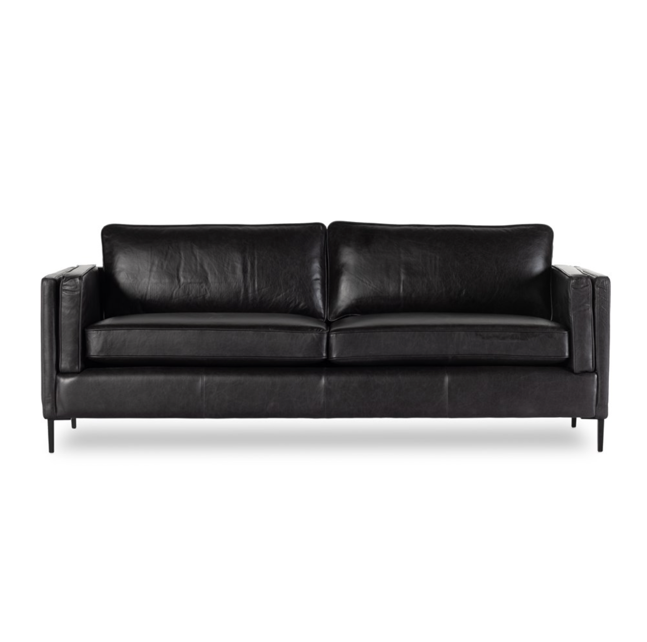 Emerson 84" Top Grain Leather Sofa - Sonoma Black