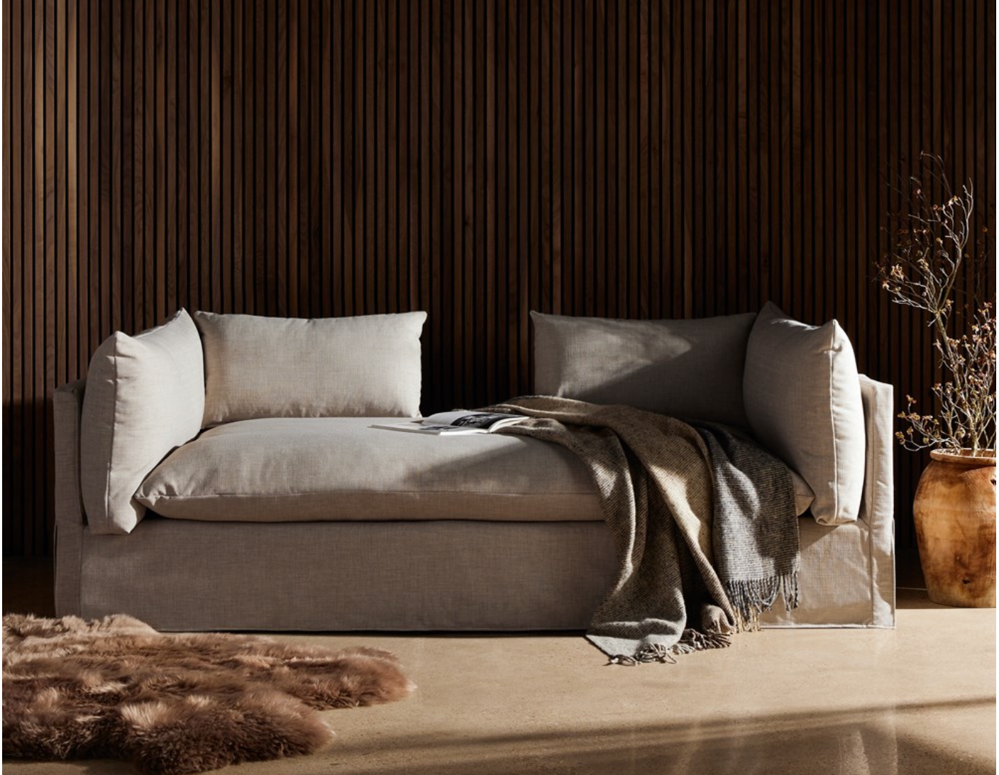 Hayley 88" Bench Cushion Chaise - Bennett Moon