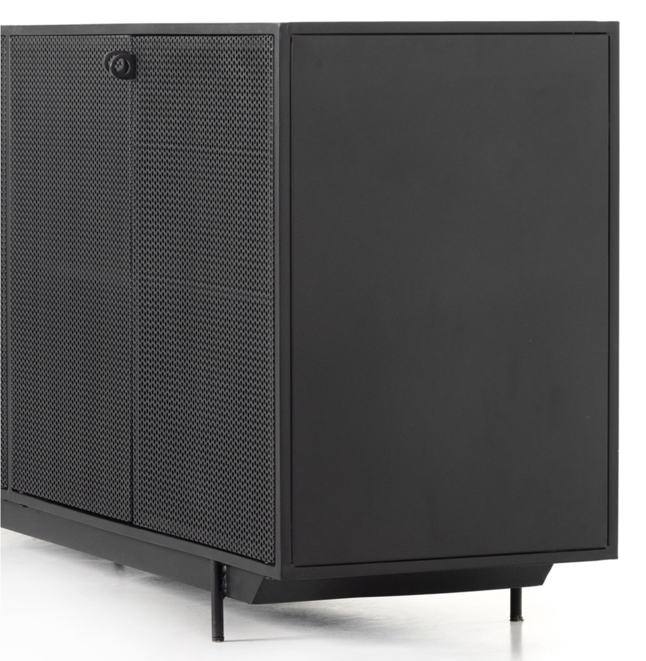 Hendron 73" 4 Door Metal Sideboard - Black