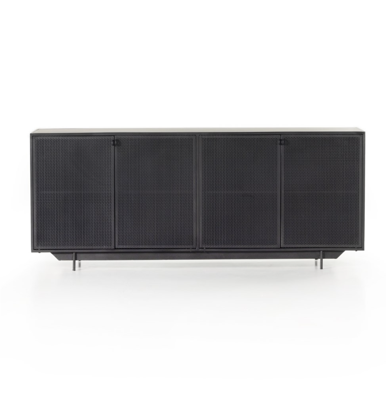 Hendron 73" 4 Door Metal Sideboard - Black
