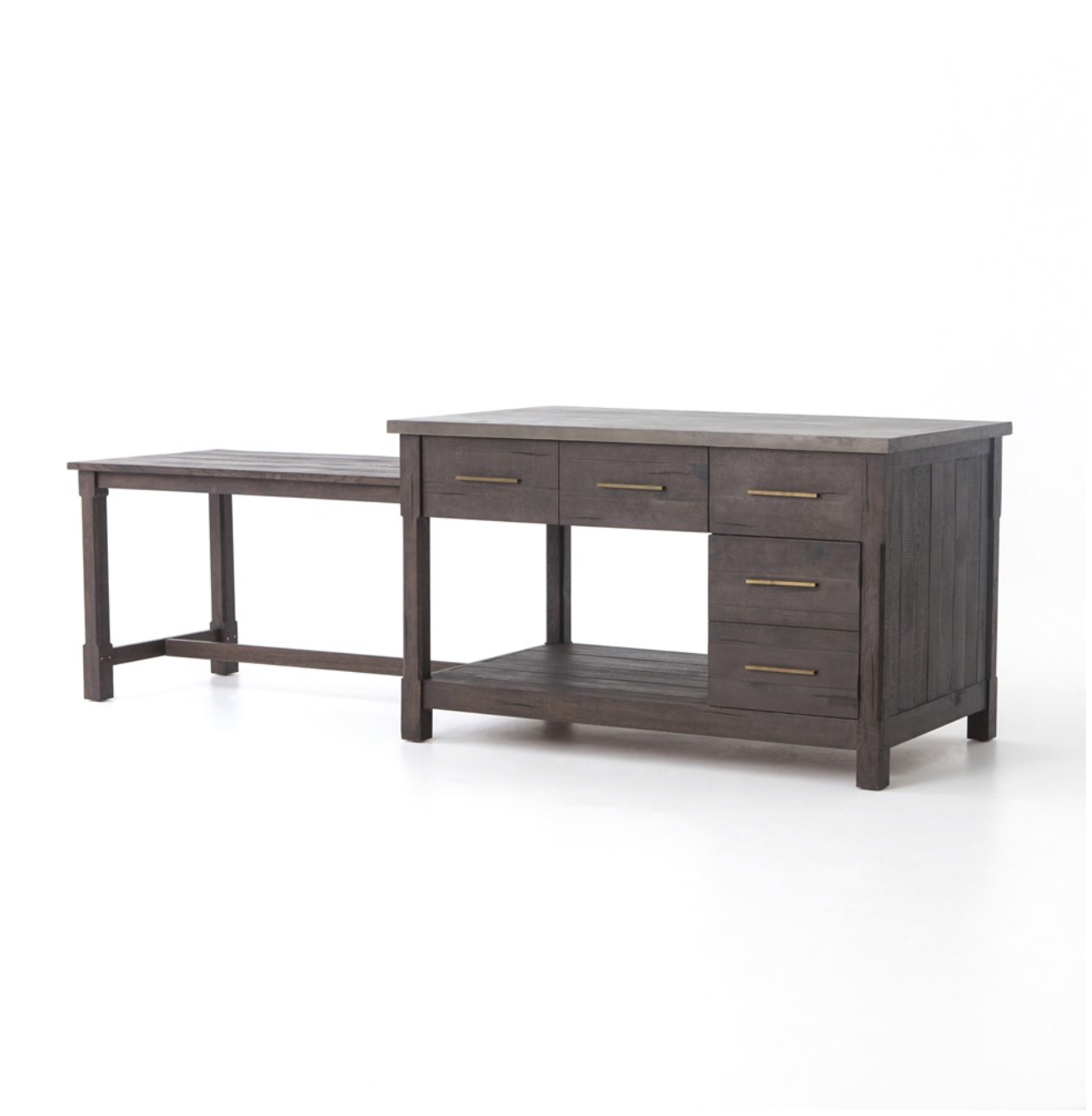 Killian 60" Extendable Kitchen Island - Rubbed Black