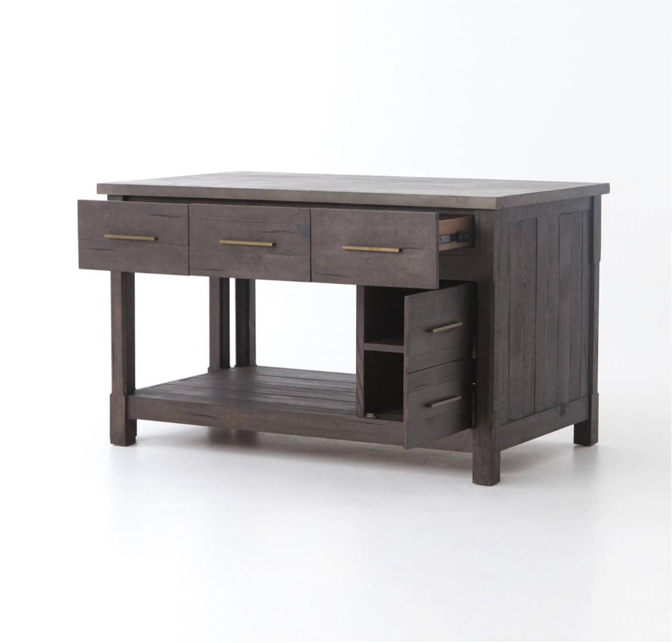 Killian 60" Extendable Kitchen Island - Rubbed Black