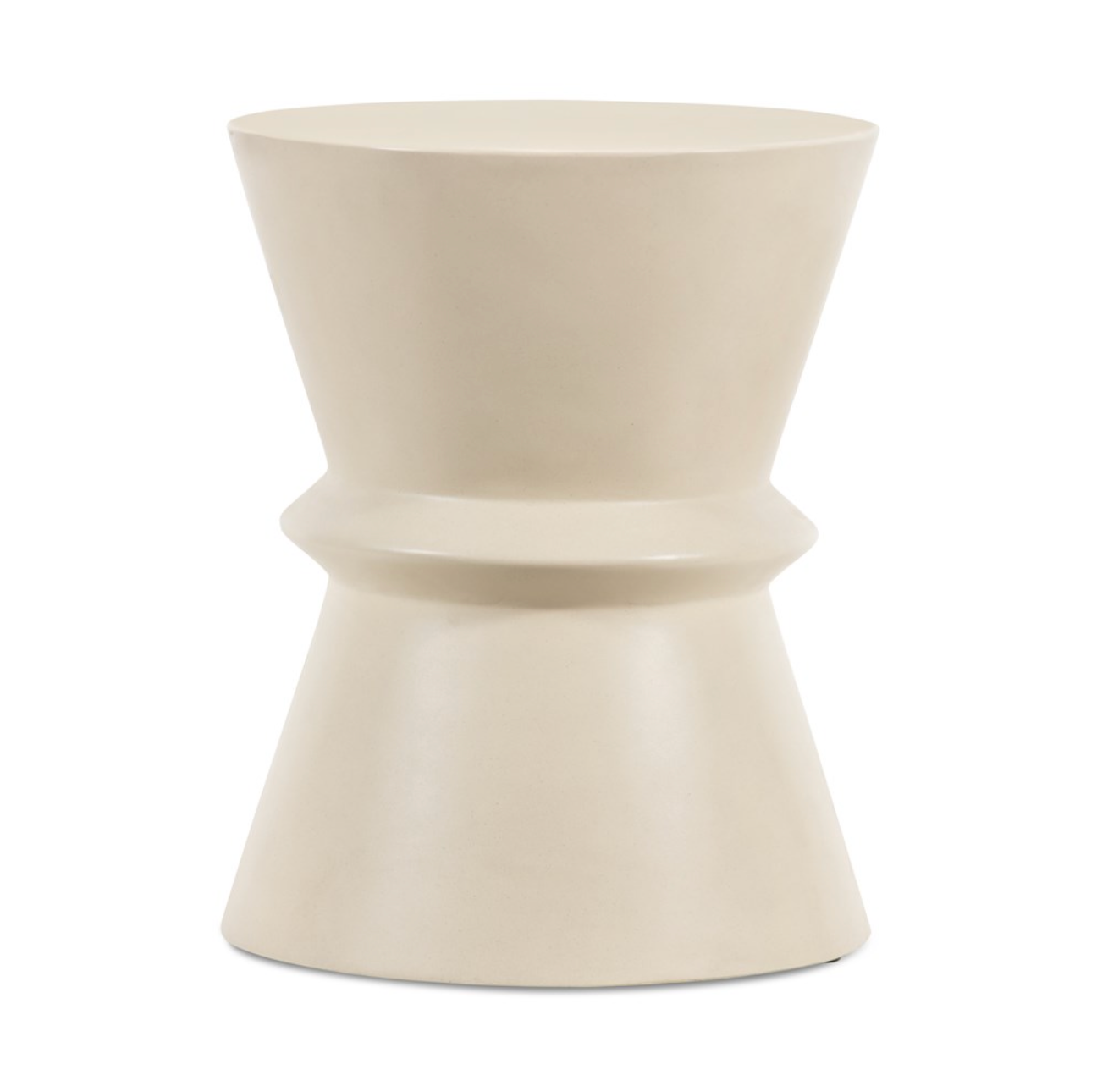 Lina 14" End Table - Parchment White