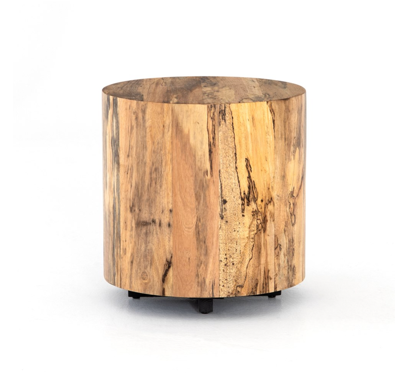 Nolan 20" Round End Table - Spalted Primavera