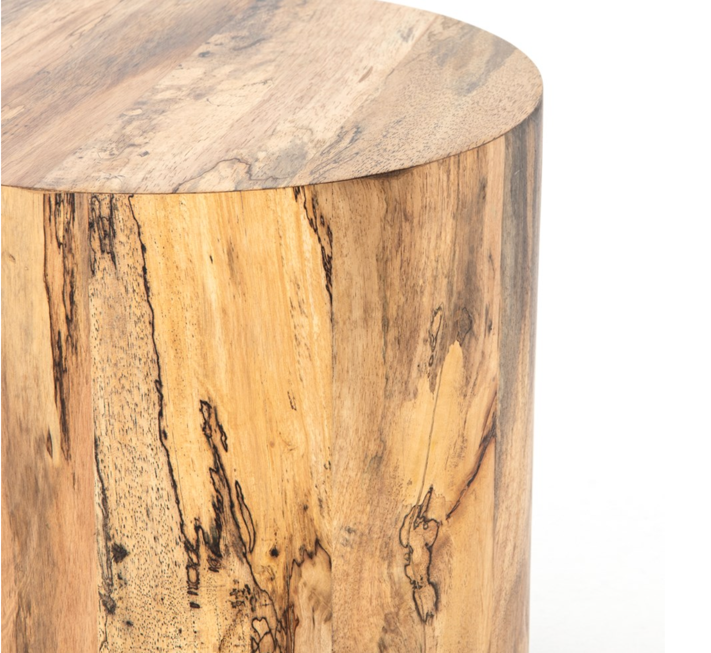Nolan 20" Round End Table - Spalted Primavera