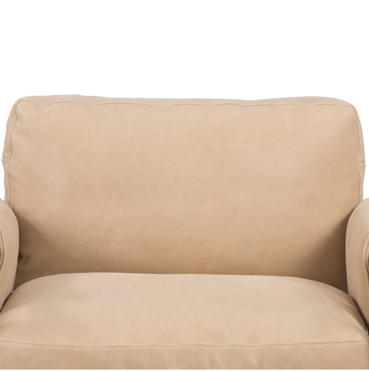 Ollie Top Grain Leather Chair - Palermo Nude