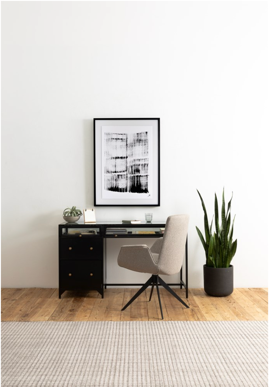 Bellford 53" Shadow Box Desk - Black