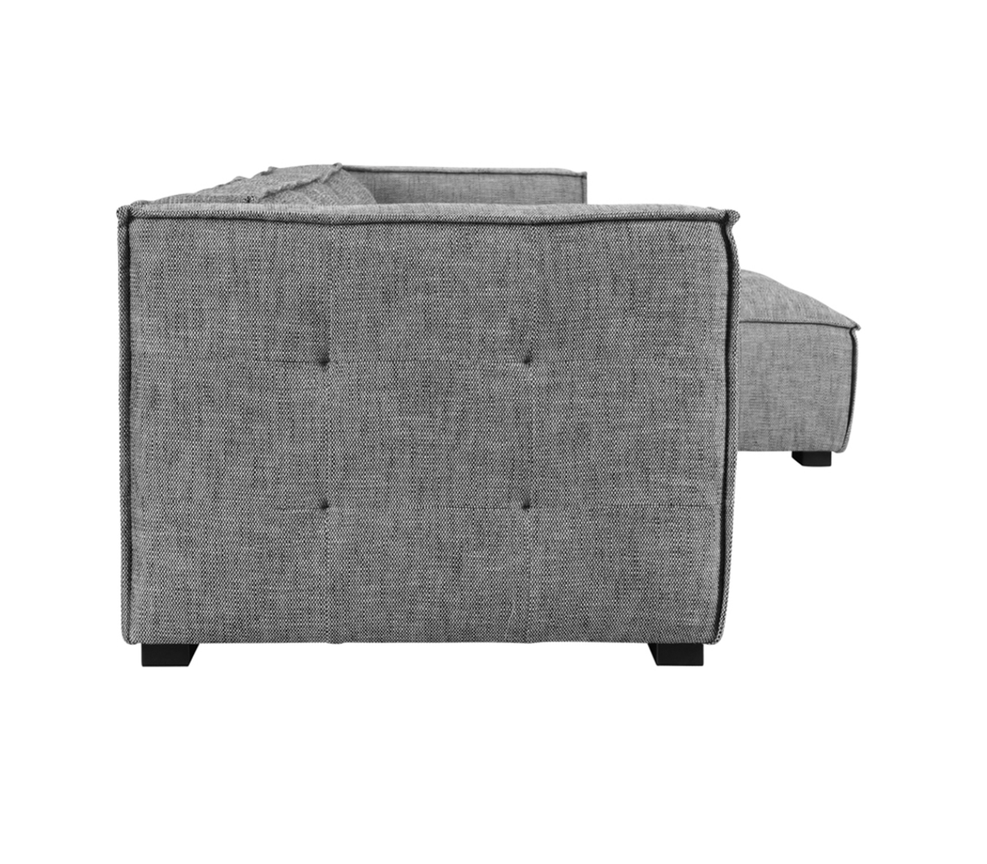 Anastasia 125" Sofa + Right Arm Facing Chaise - Gray