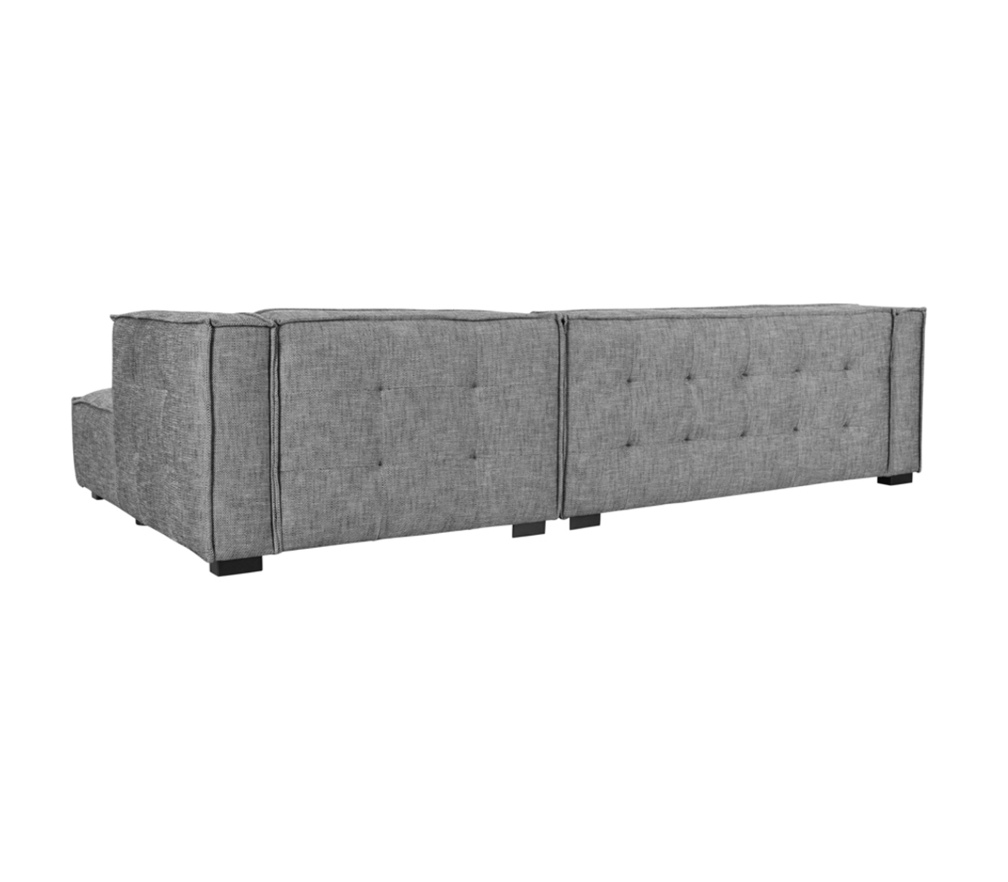 Anastasia 125" Sofa + Right Arm Facing Chaise - Gray