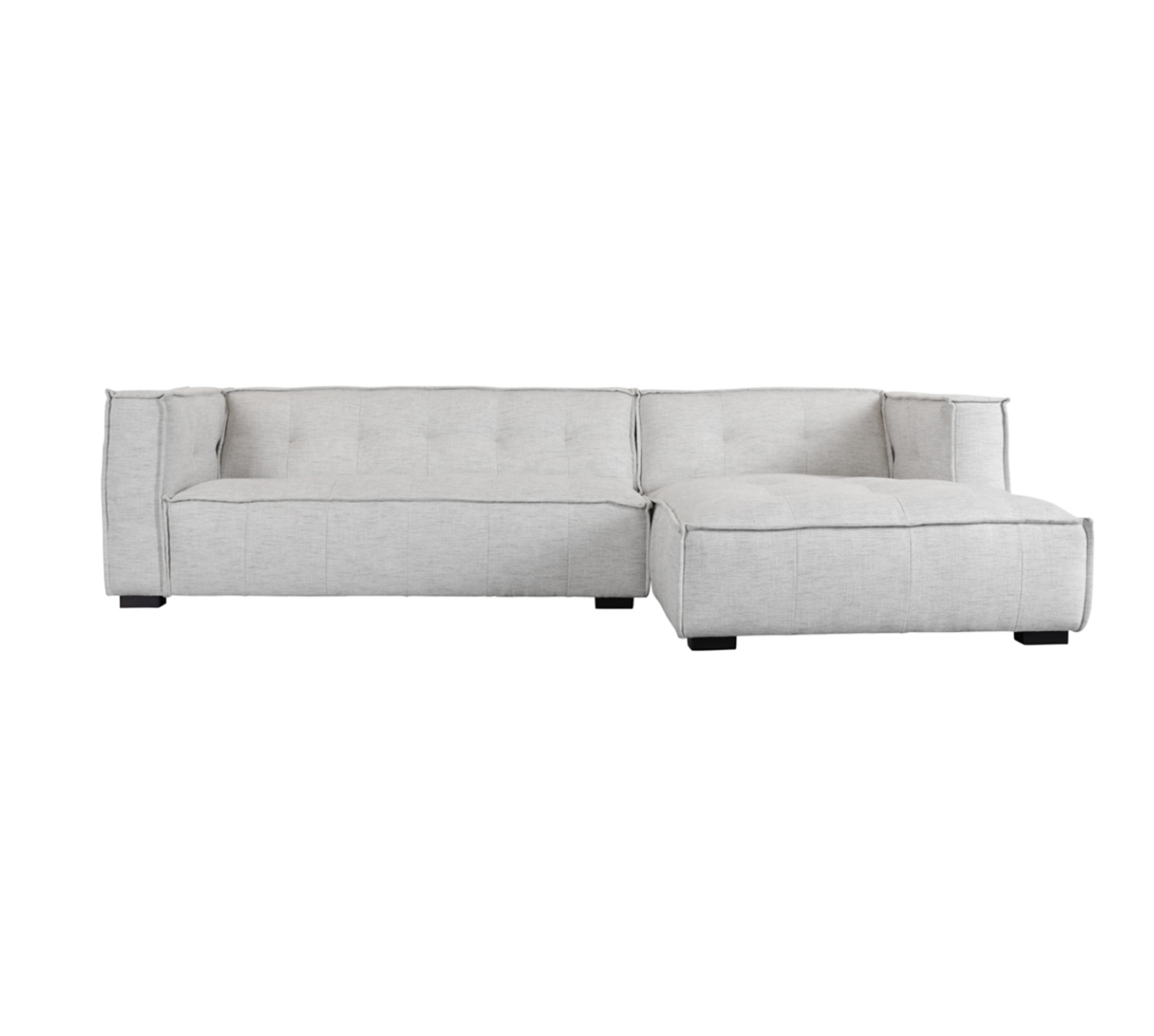 Anastasia 125" Sectional w/Right Arm Facing Chaise -Beige