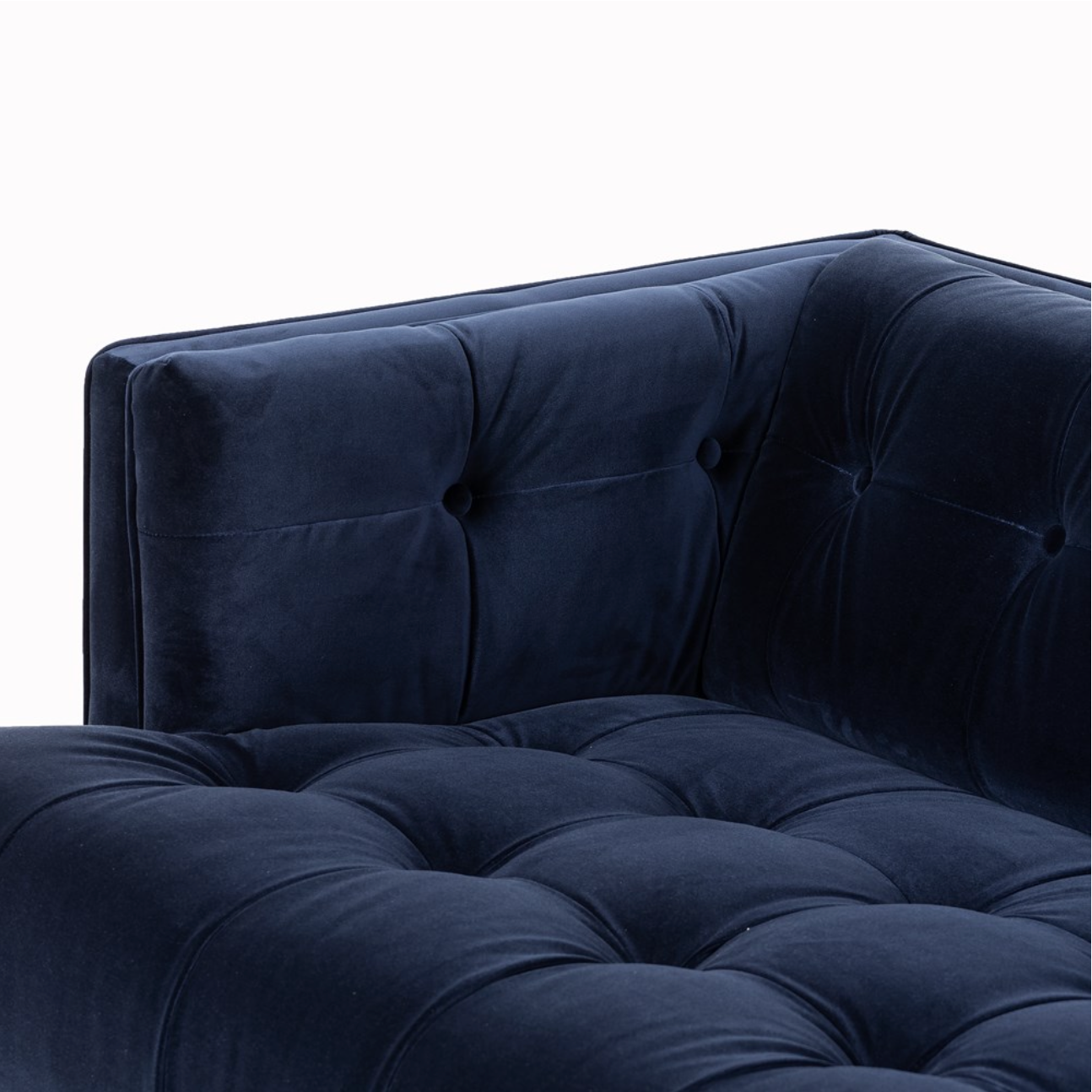 Dillon 91" Tufted Sofa - Navy Velvet