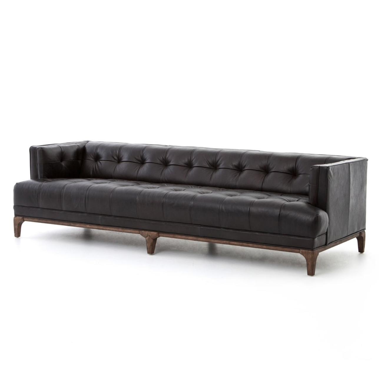 Dillon 91" Top Grain Leather Sofa - Black