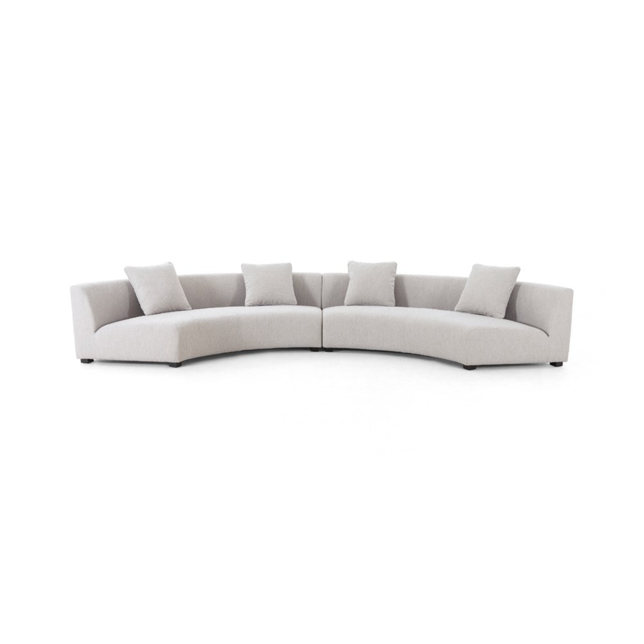Rhonda 176" Curved Bench Seat Sectional - Sand