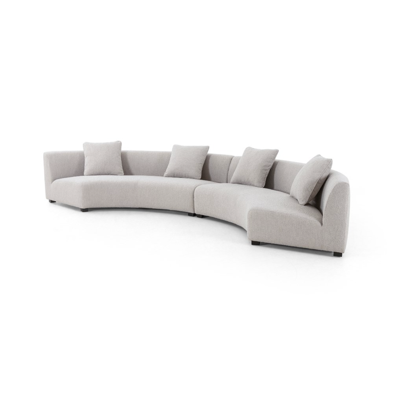 Rhonda 176" Curved Bench Seat Sectional - Sand