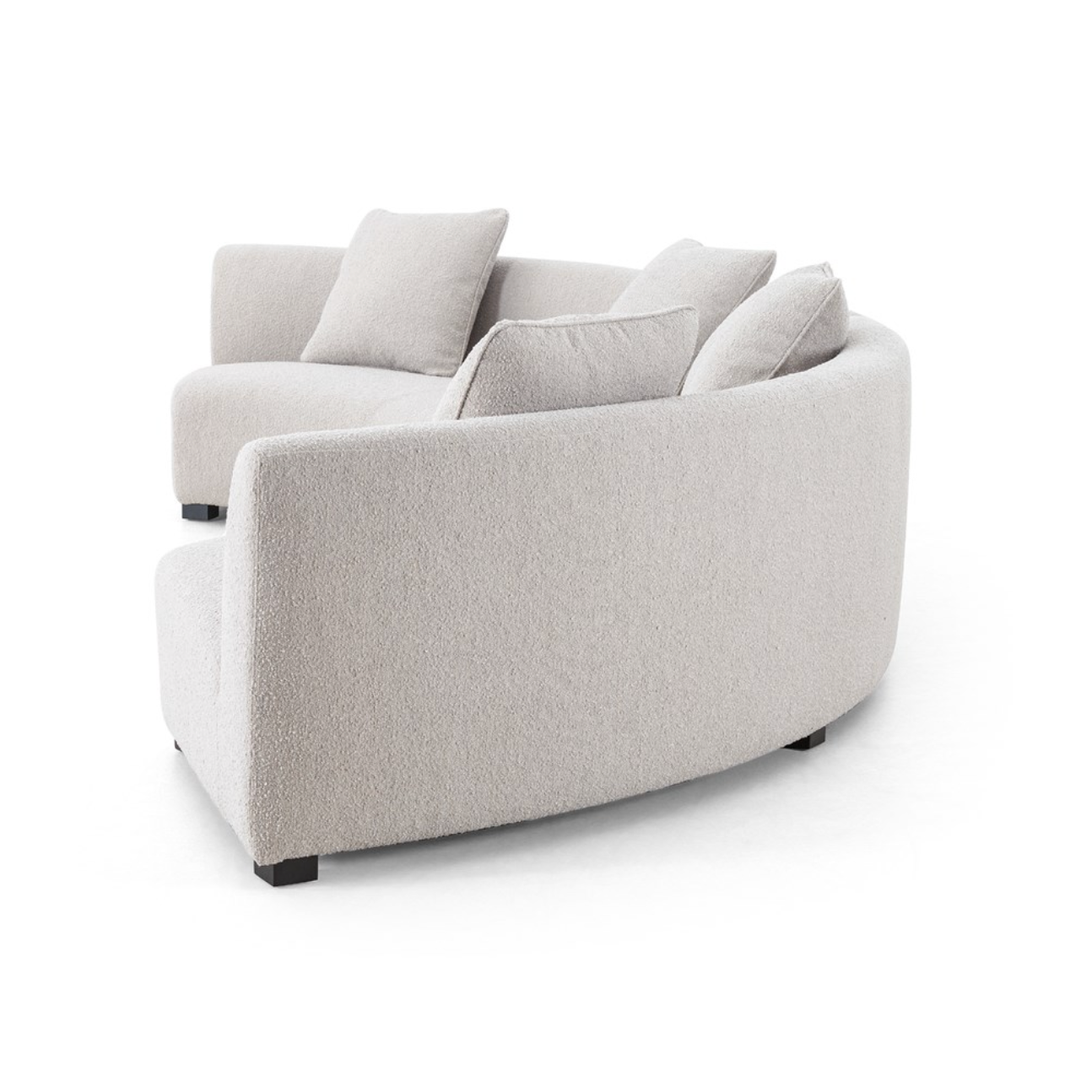 Rhonda 176" Curved Bench Seat Sectional - Sand