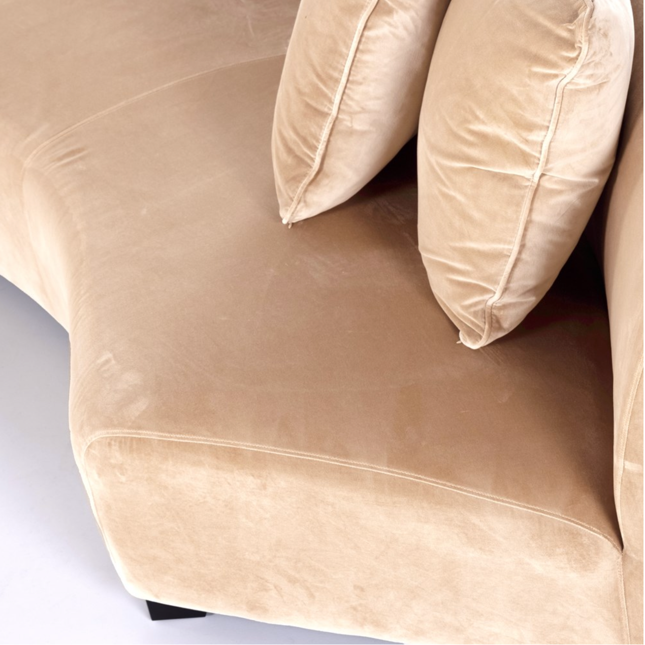 Rhonda 176" Curved Bench Seat Sectional - Camel