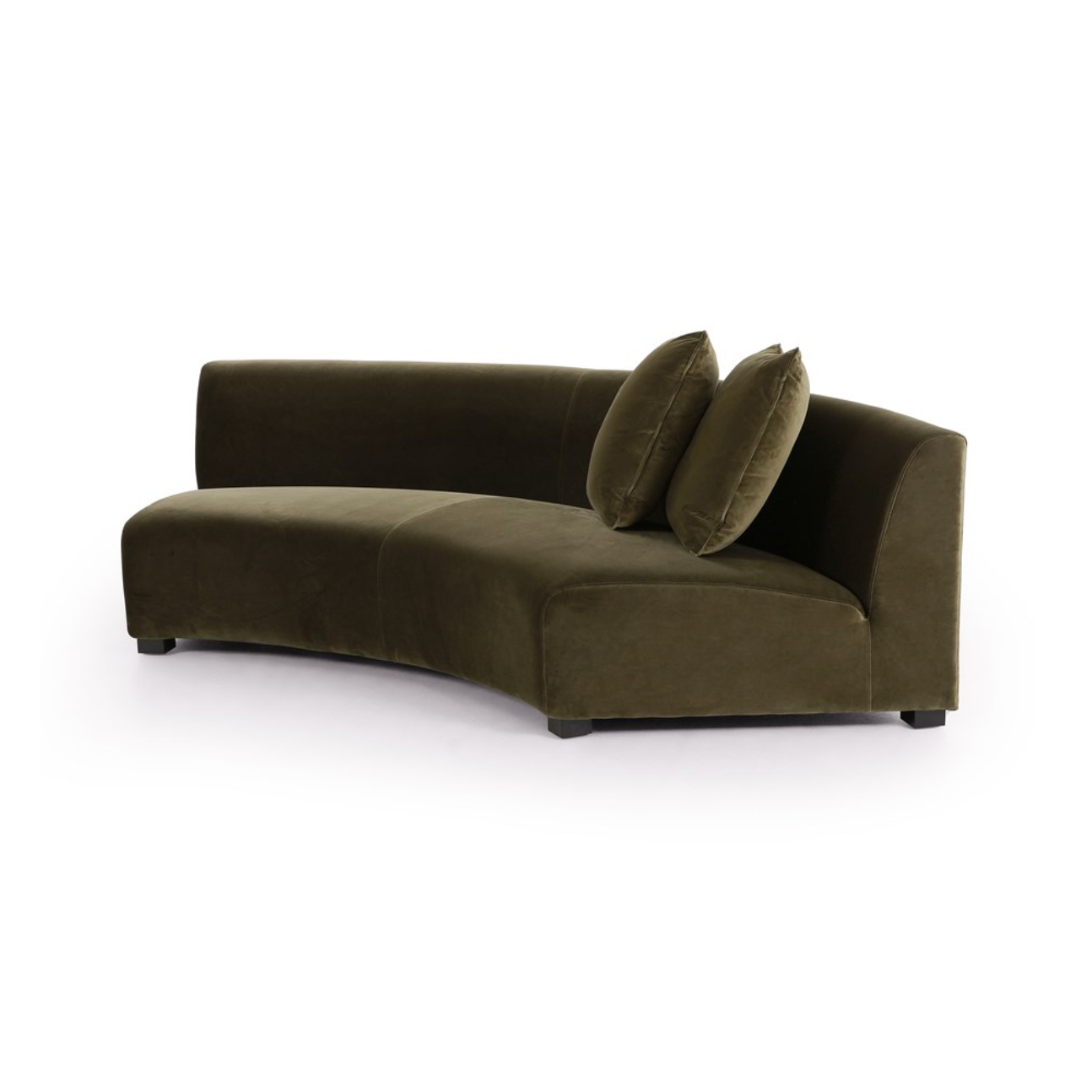 Rhonda 176" Curved Bench Seat Sectional - Olive