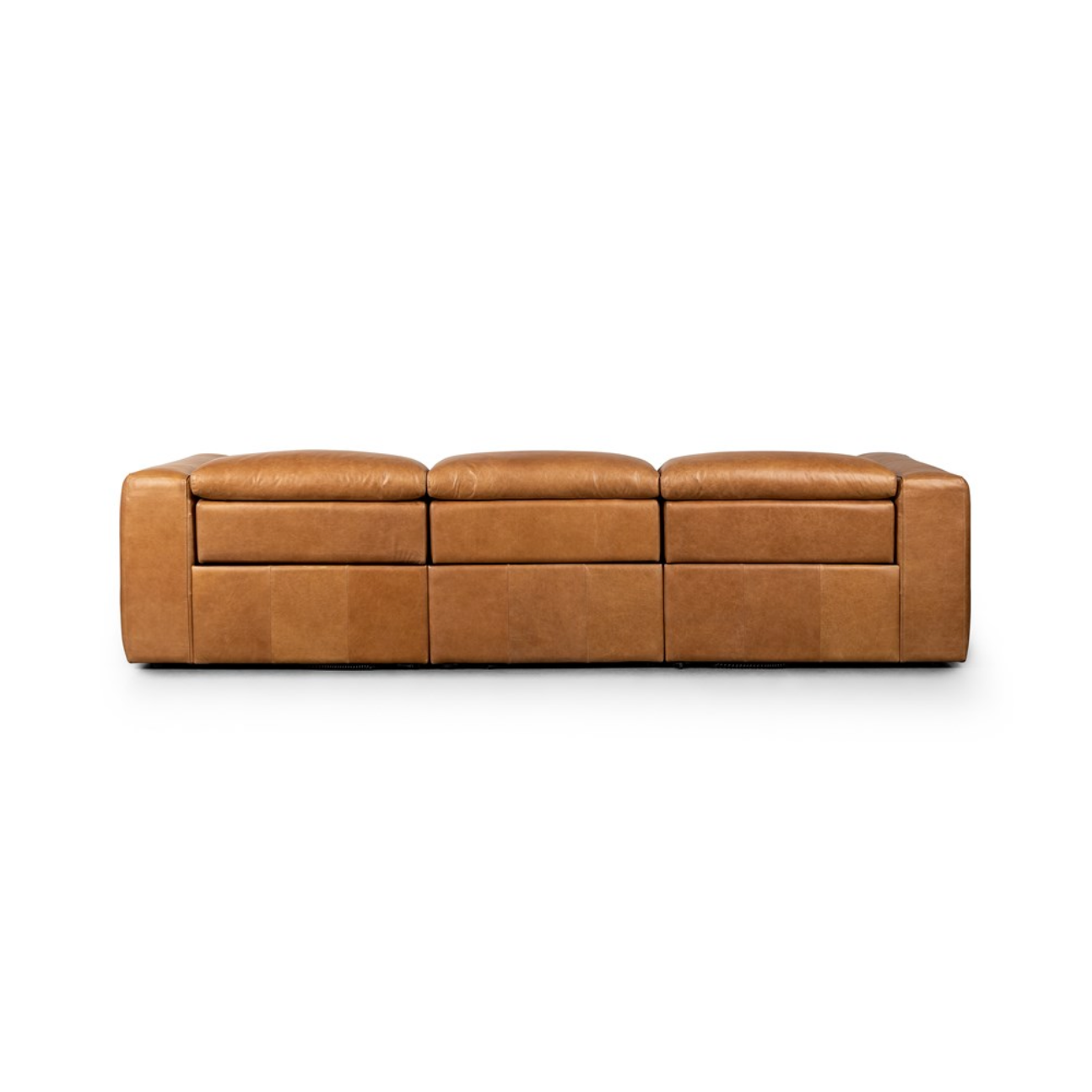 Riley 3 Cushion Top Grain Leather Power Reclining Sofa - Butterscotch
